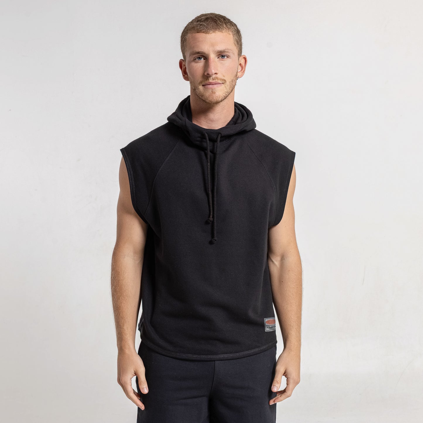 Musculosa Essential Sleeveless Hoodie Black