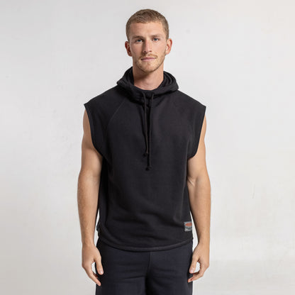 Musculosa Essential Sleeveless Hoodie Black