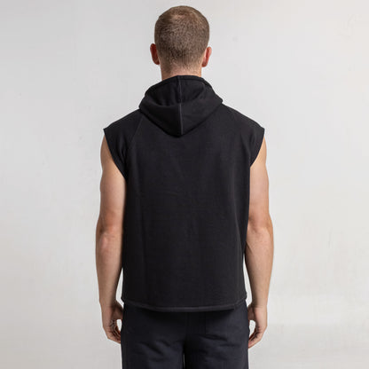 Musculosa Essential Sleeveless Hoodie Black