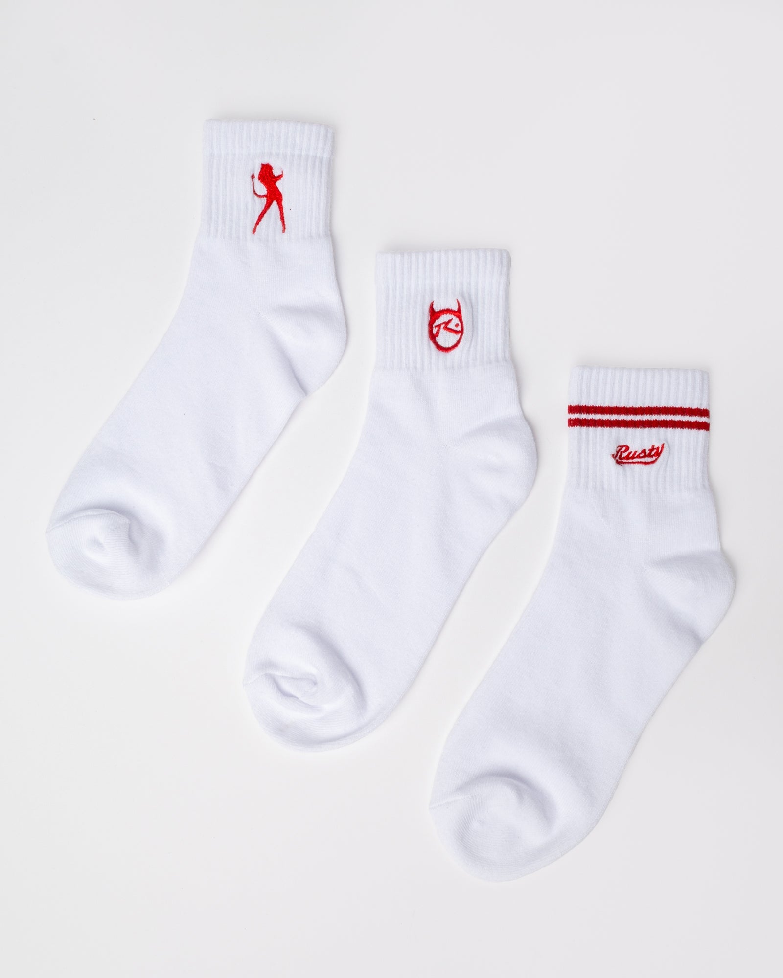 Medias Fancy Day 3-Sock Pack White