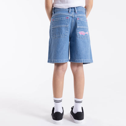 Bermuda Flip Girlsl Wide Denim Jort Girls Blue