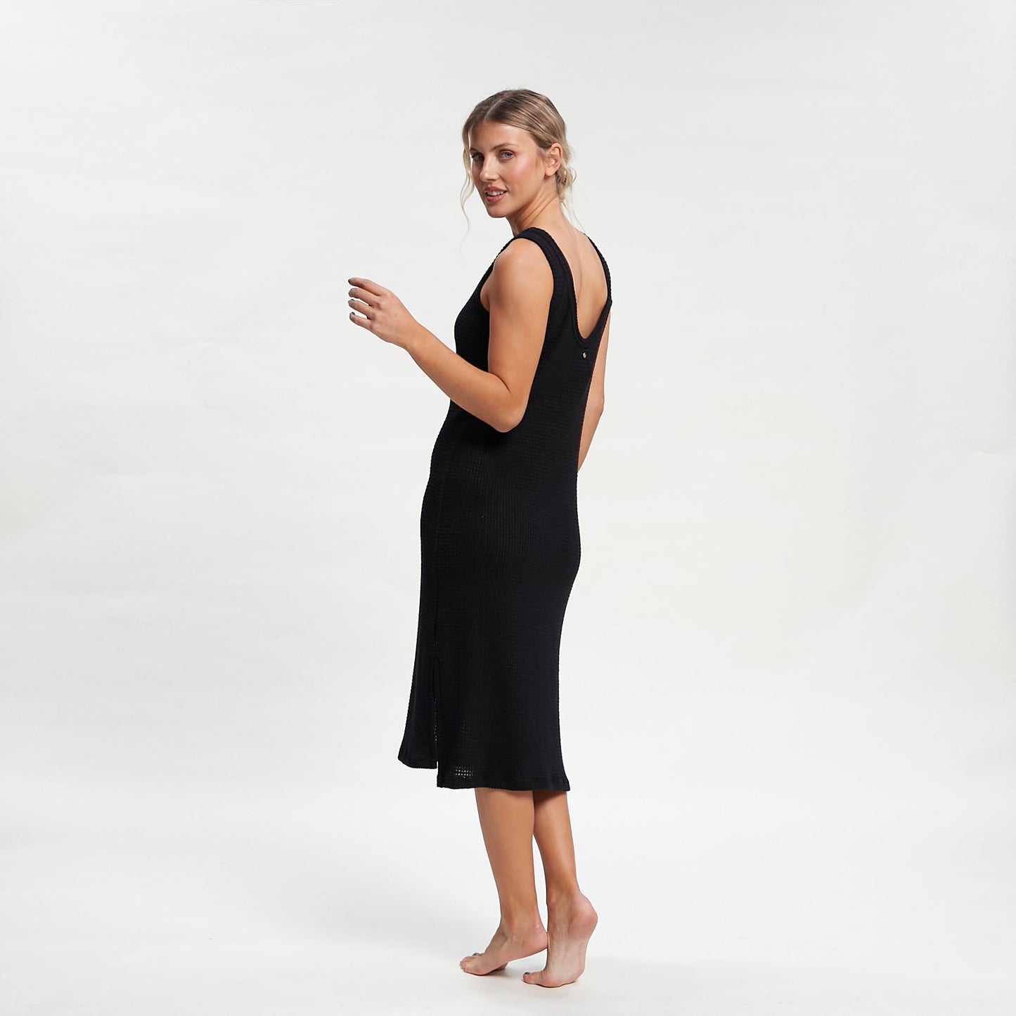 Vestido Florence Knit Midi Black