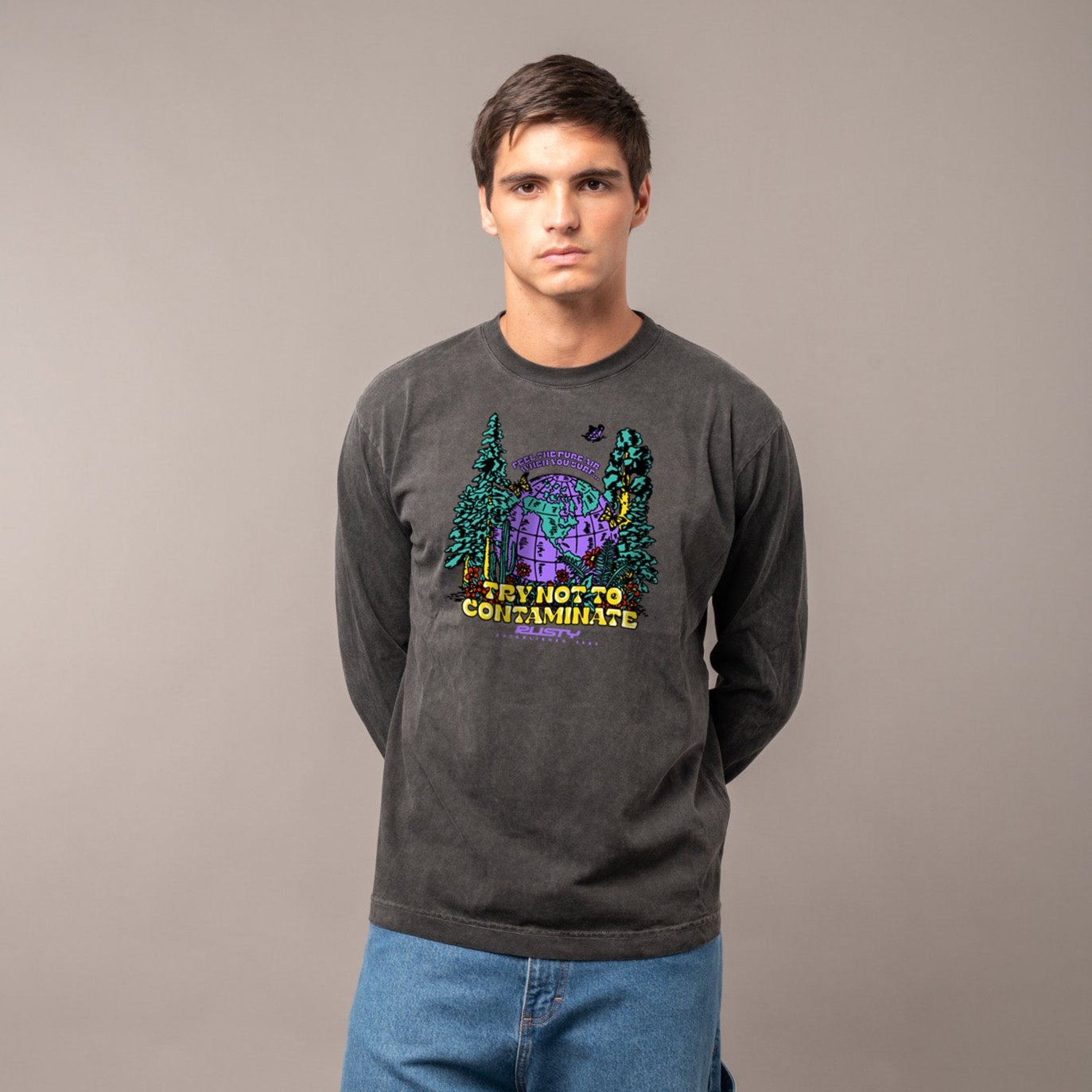 Remera Fosters Ls Process Black