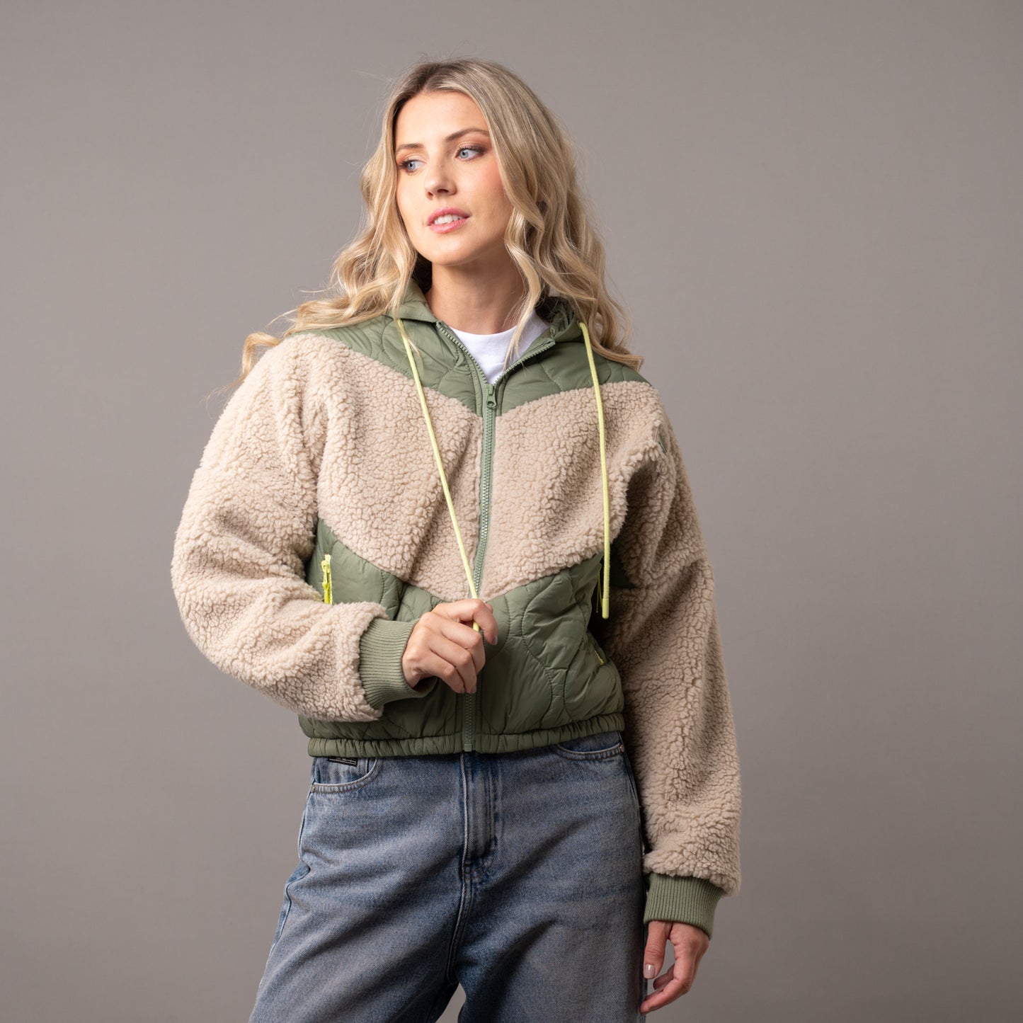 Campera Abrigo Gimme Teddy Oil Green