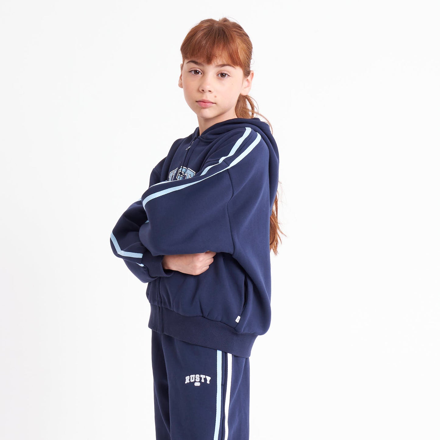 Campera Canguro Girls Team Varsity Navy
