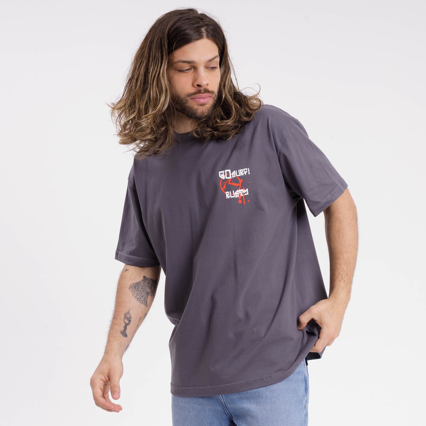 Remera Go Surf! Dark Grey