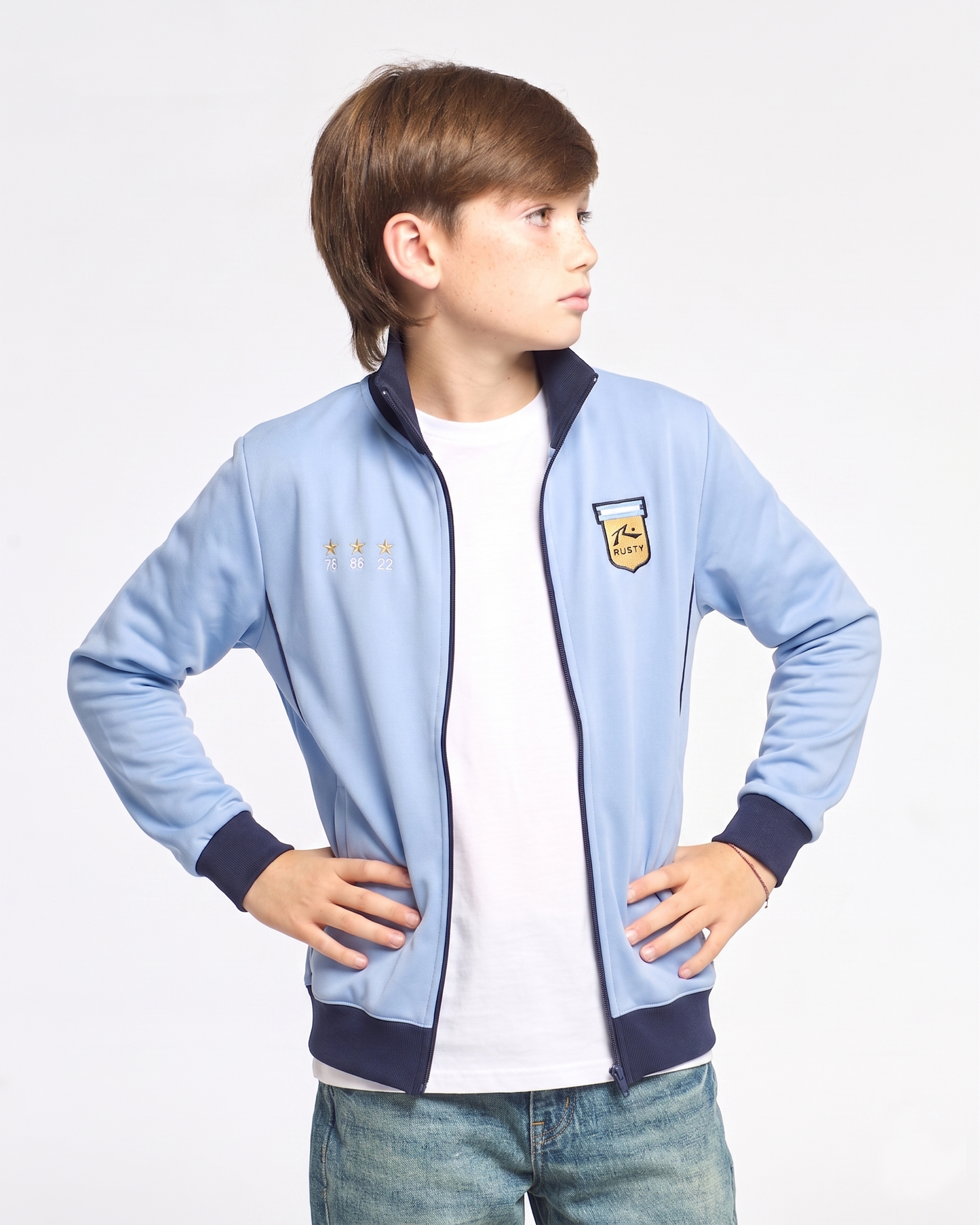 Campera Canguro Sean Eternos Junior Celeste