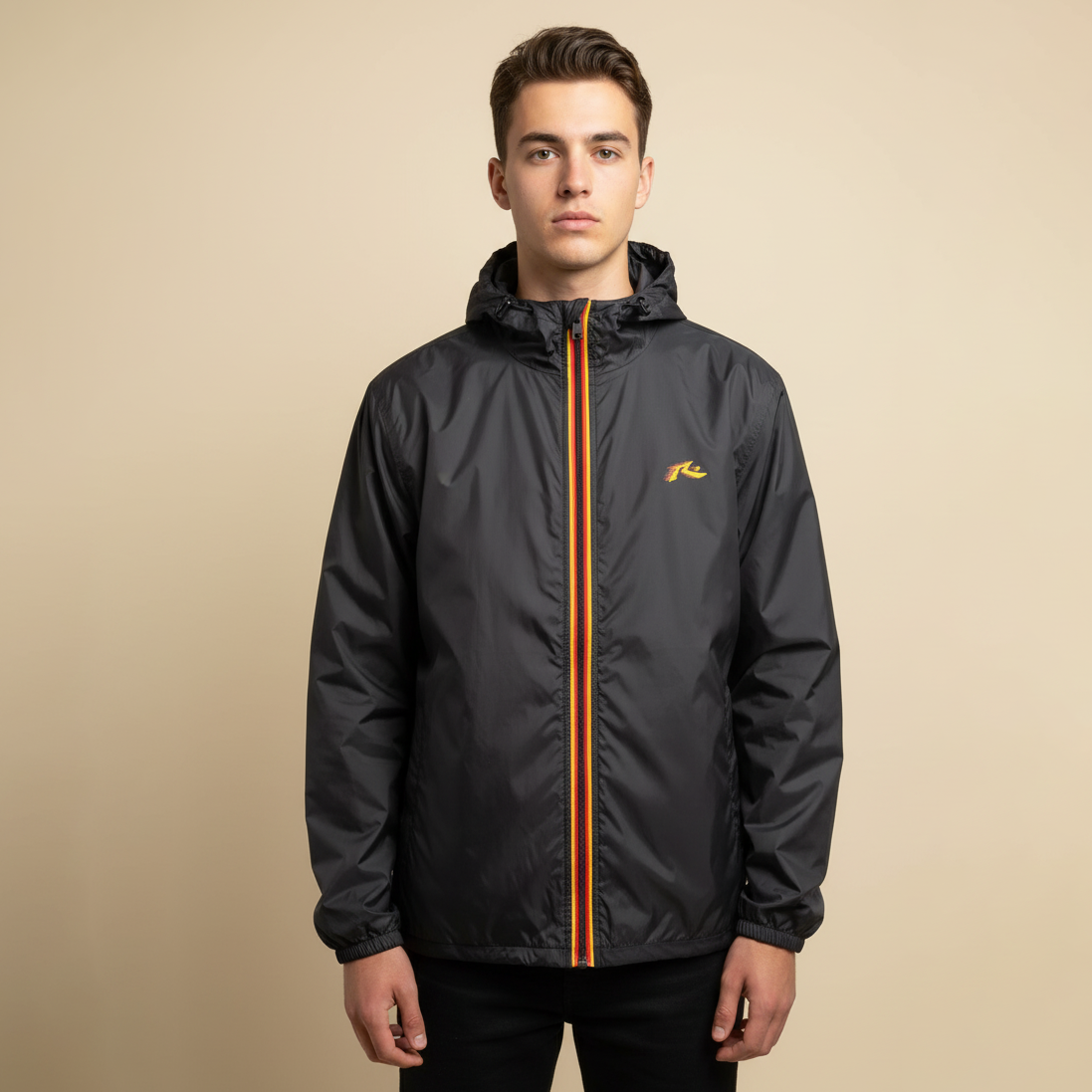 Campera Liviana Point Hope Zip Windbreaker Black