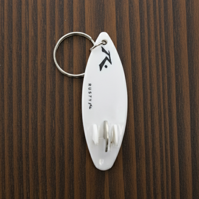 Llavero Surf Bottle Opener Keychain White