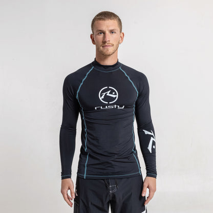 Rashie Gnaraloo Long Sleeve Surf Top Black