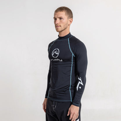 Rashie Gnaraloo Long Sleeve Surf Top Black