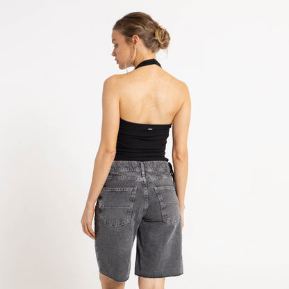 Fashion Top Halter It Up Black