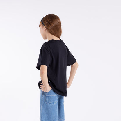 Remera Heart Relaxed Girls Black