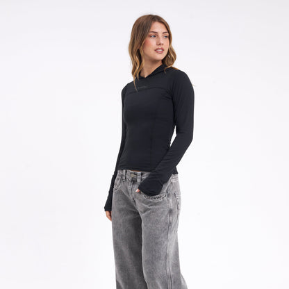 Fashion Top Hide Black