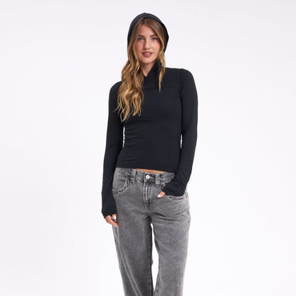 Fashion Top Hide Black