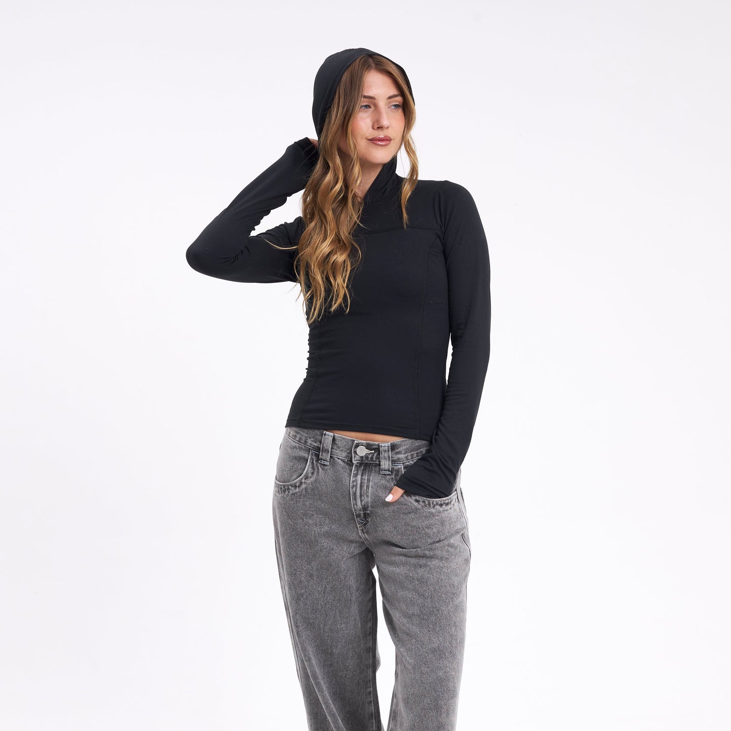 Fashion Top Hide Black