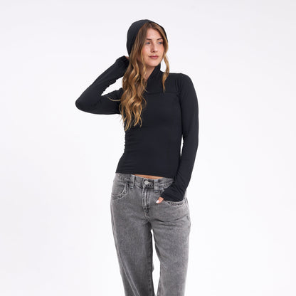 Fashion Top Hide Black