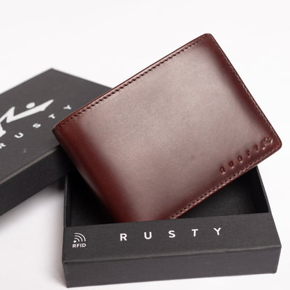 Billetera High River 2 Leather Dark Tan