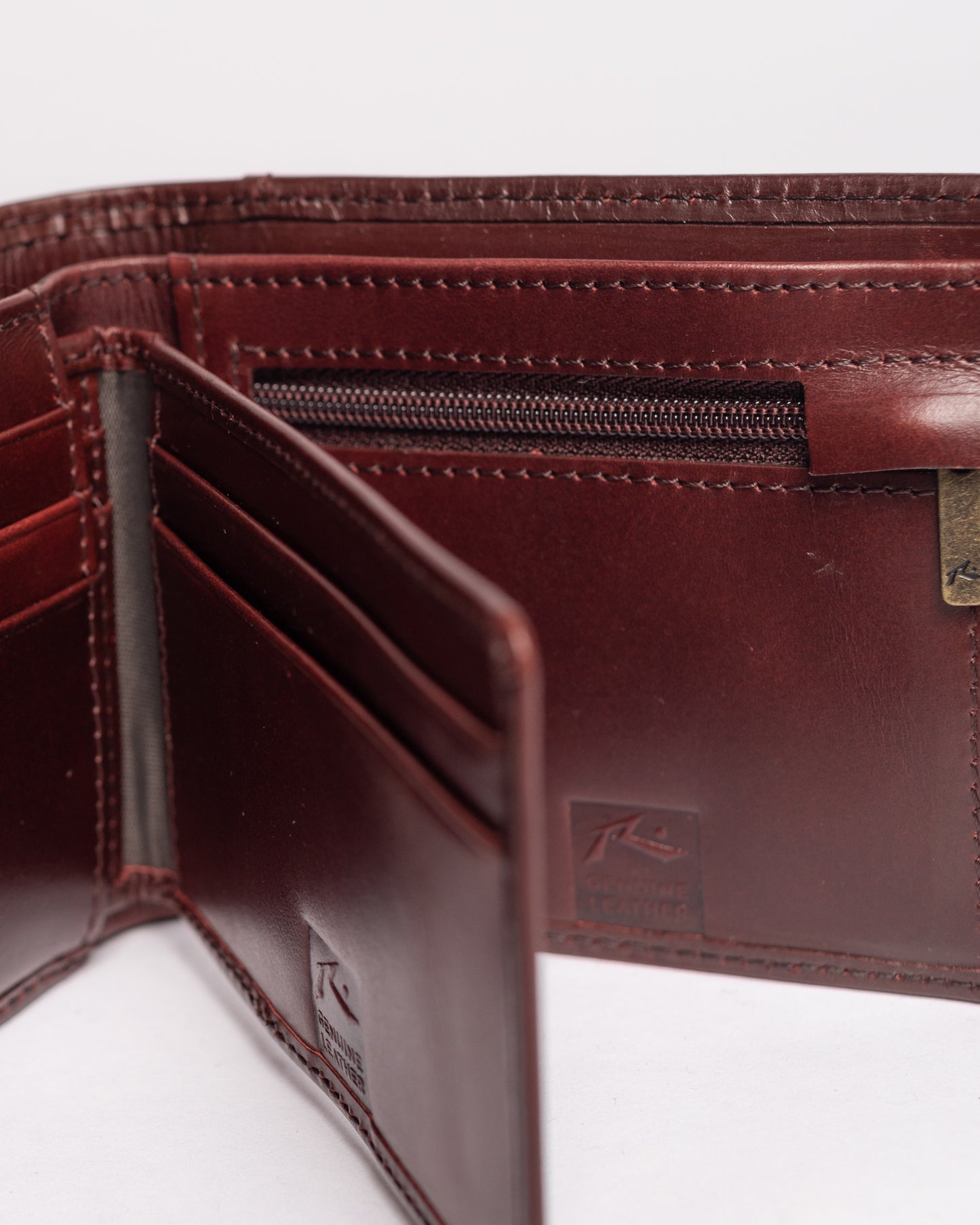 Billetera High River 2 Leather Dark Tan
