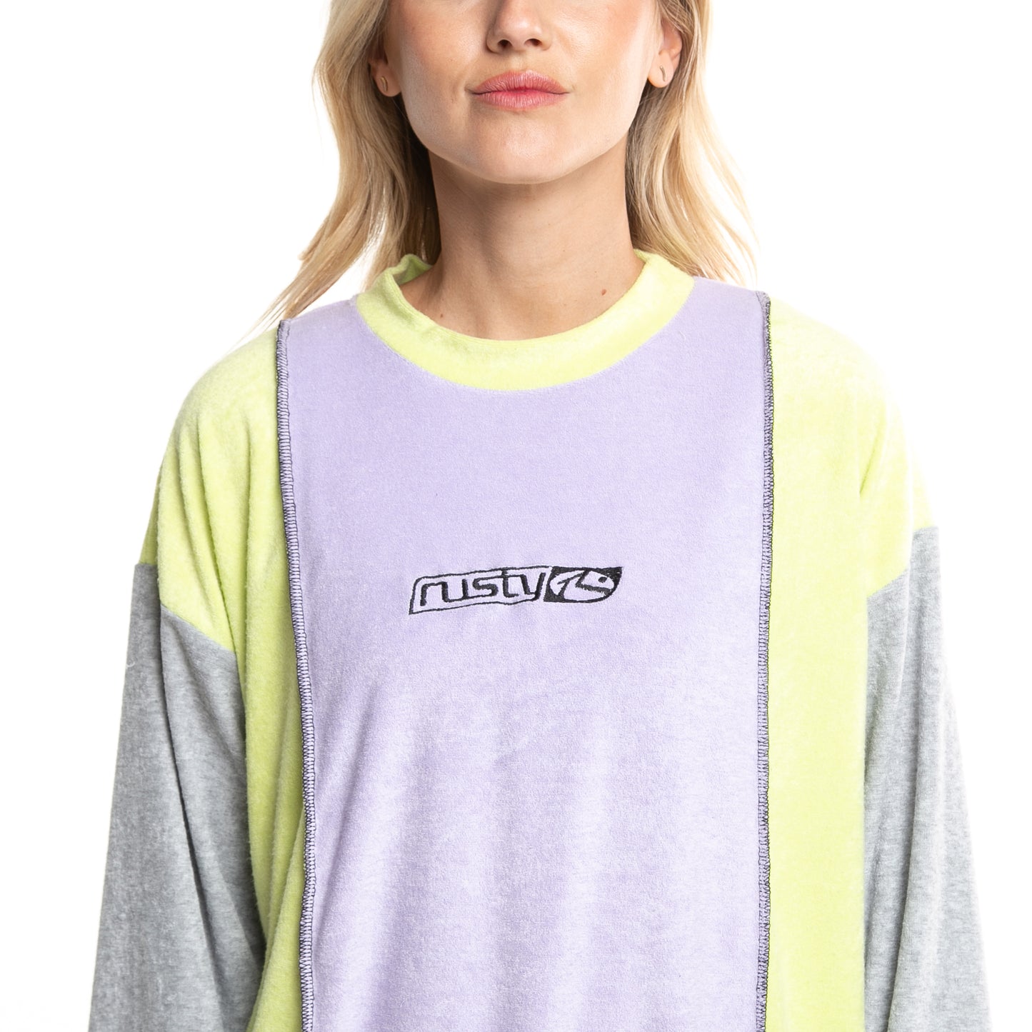 Buzo Color Block Relaxed Lilac