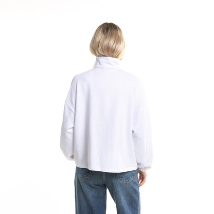 Buzo Racer Paneled 1/2 Zip White
