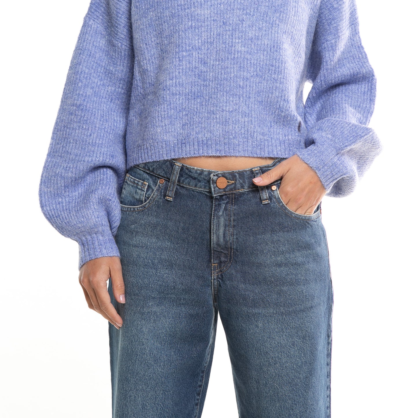 Sweater Sundae Long Sleeve Neck* Periwinkle Blue