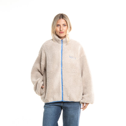 Campera Liviana Ollie Sherpa Zip Through Fleece* Pumice