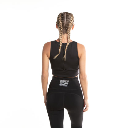 Top Deportivo Relay Zipper Black