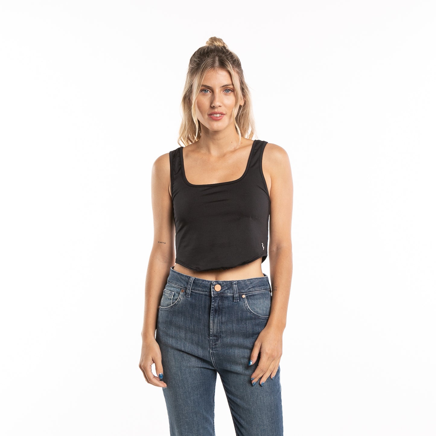 Musculosa Scarlett Cropped Cami Ld Black