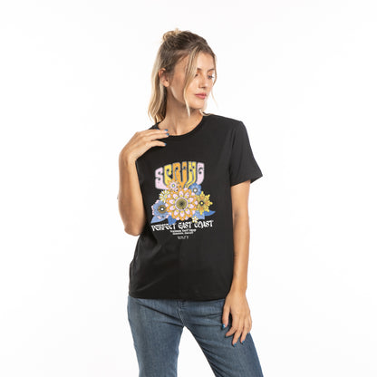 Remera Mc Flower Power Classic Ld Black