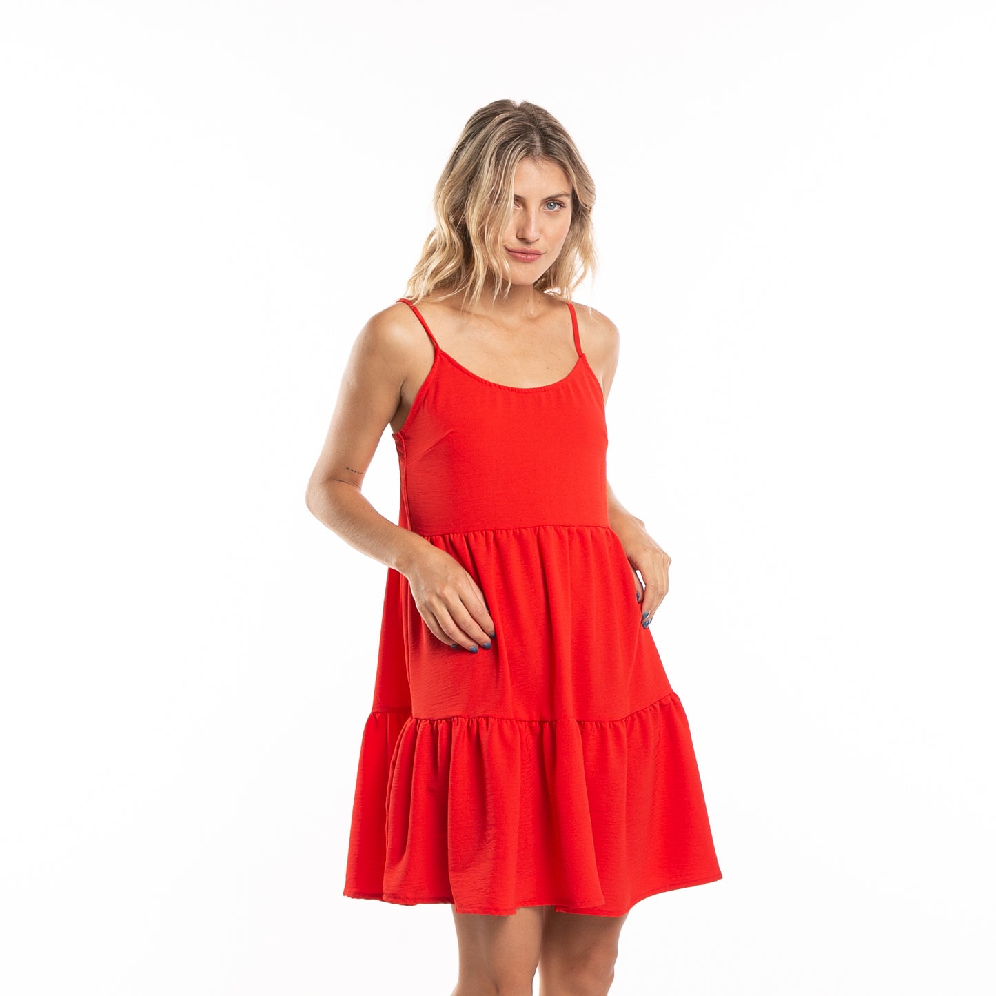 Vestido Heather Slip Ld Radiant Red