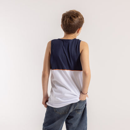 Musculosa Infinity Junior White/Navy Blue