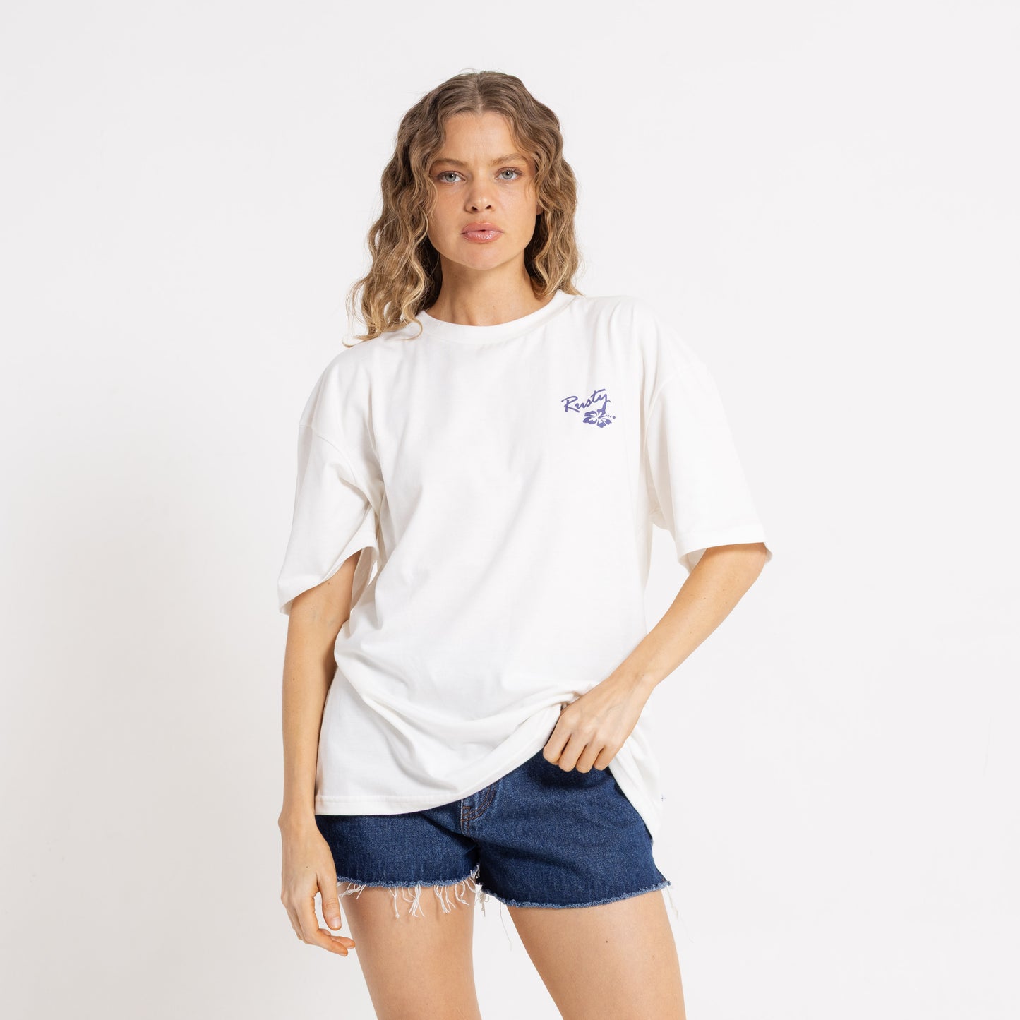 Remera Jill Standard 2 Dye Relaxed Fit White