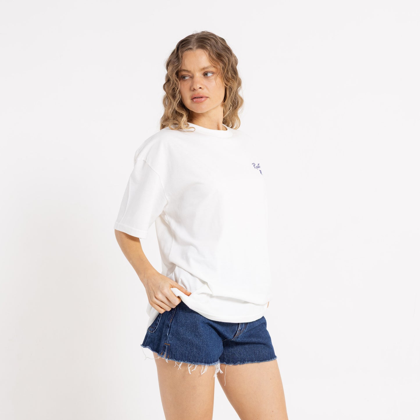 Remera Jill Standard 2 Dye Relaxed Fit White