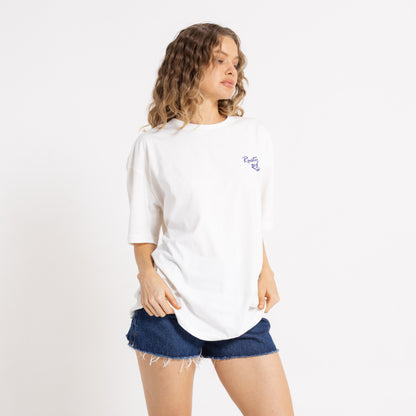 Remera Jill Standard 2 Dye Relaxed Fit White