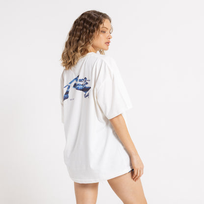 Remera Jill Standard 2 Dye Relaxed Fit White