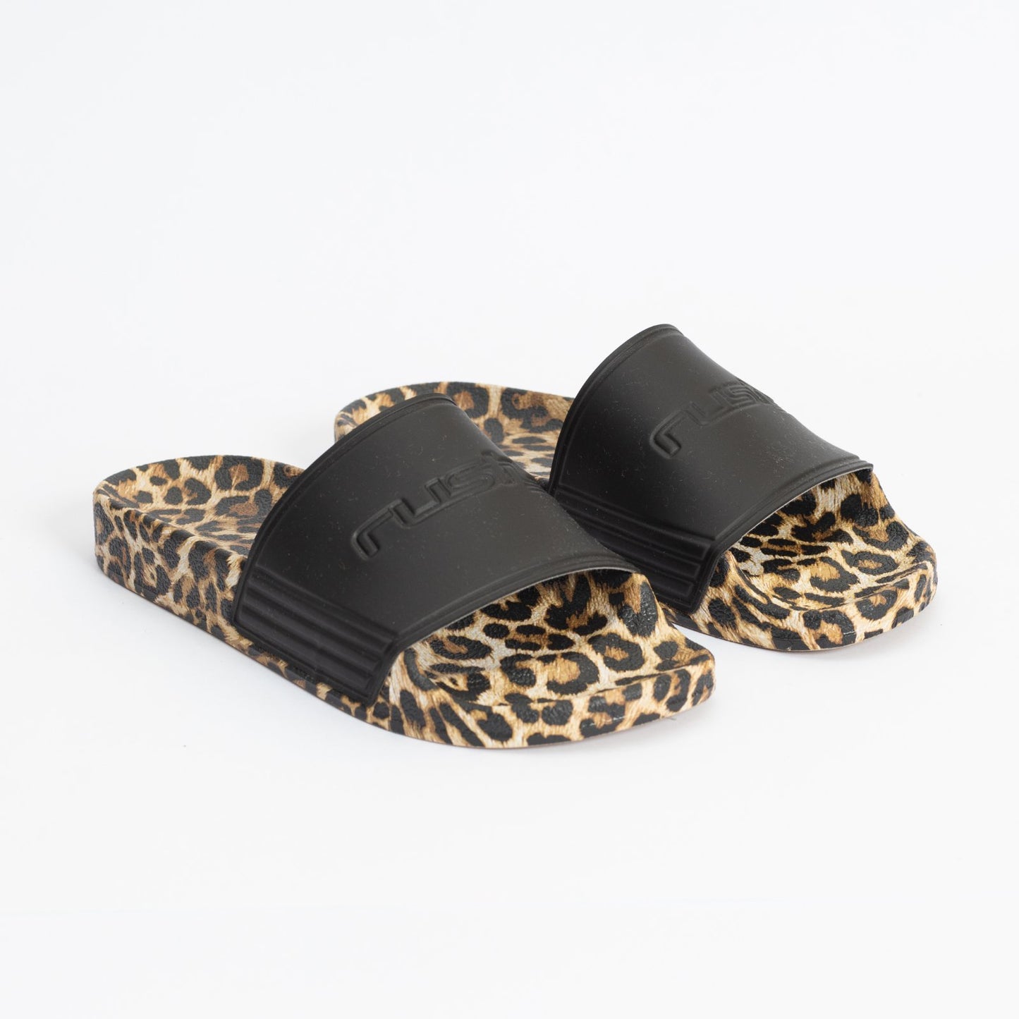 Ojotas Lennie Leopard Slide Black