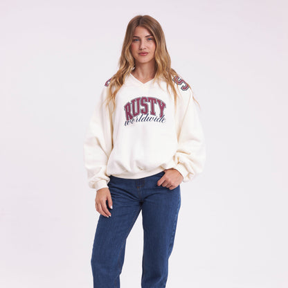 Buzo Lovefool V Neck Crop Egret