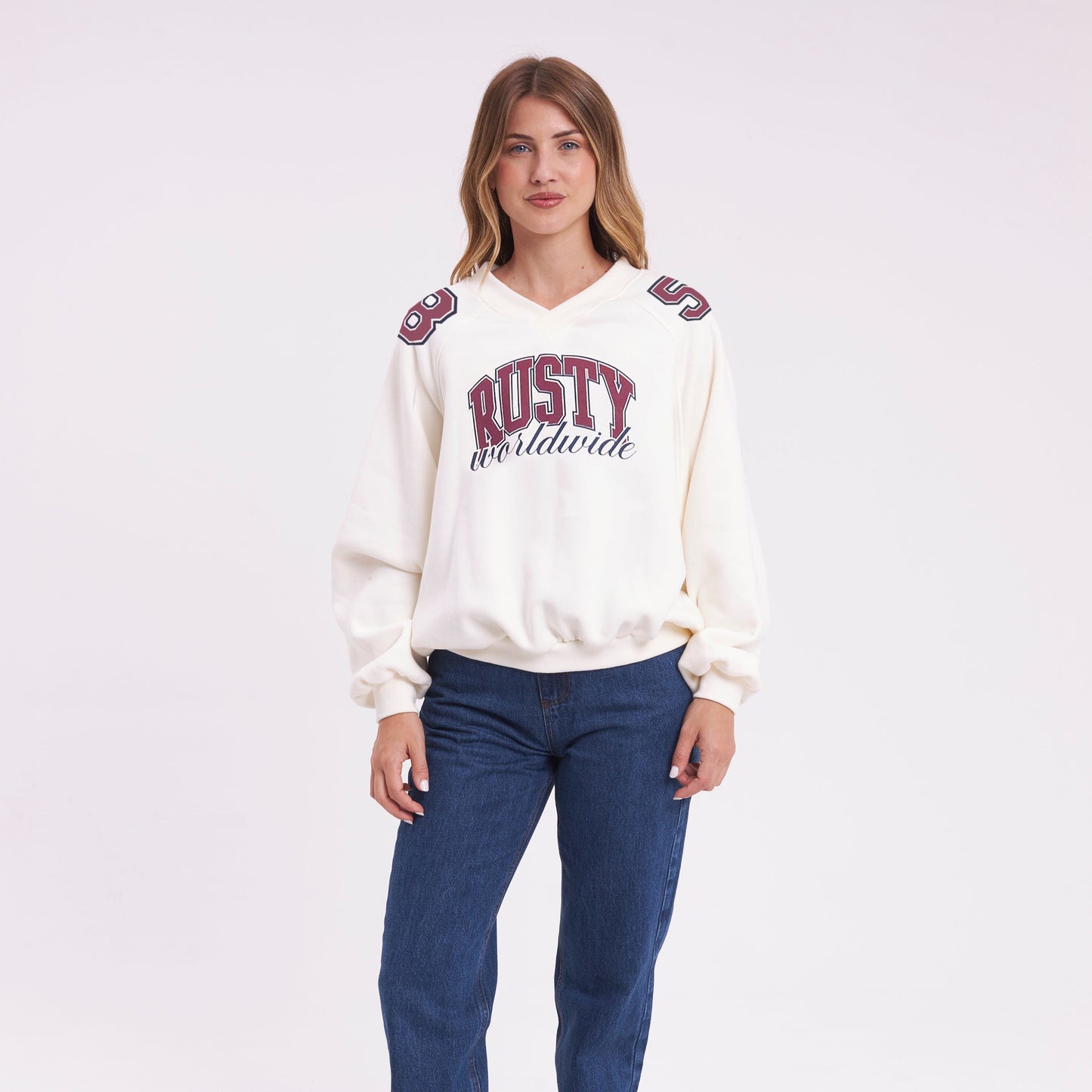 Buzo Lovefool V Neck Crop Egret