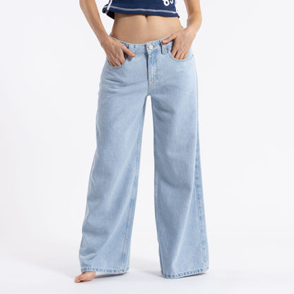 Jean Low Rise Super Wide Leg Sky Blue