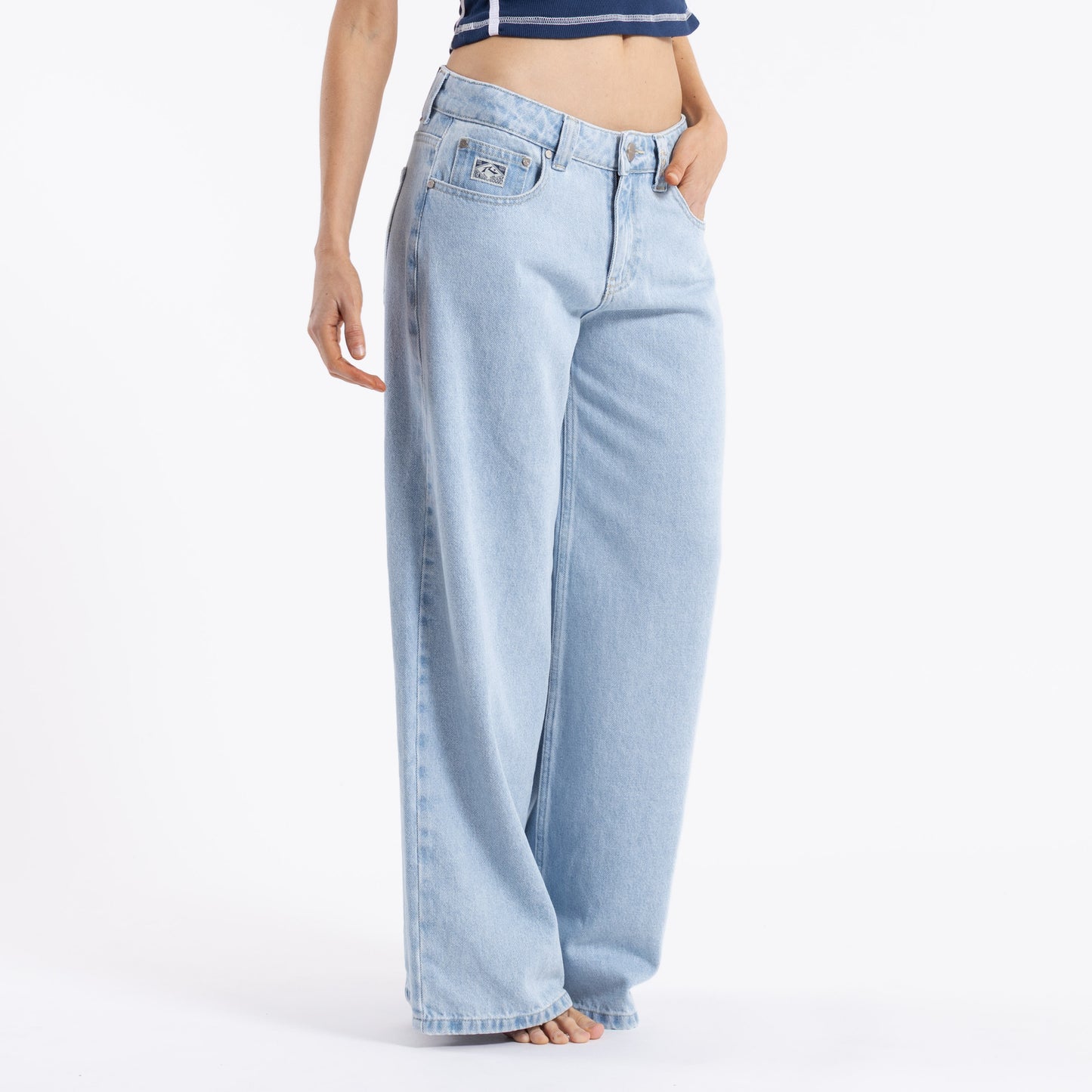 Jean Low Rise Super Wide Leg Sky Blue