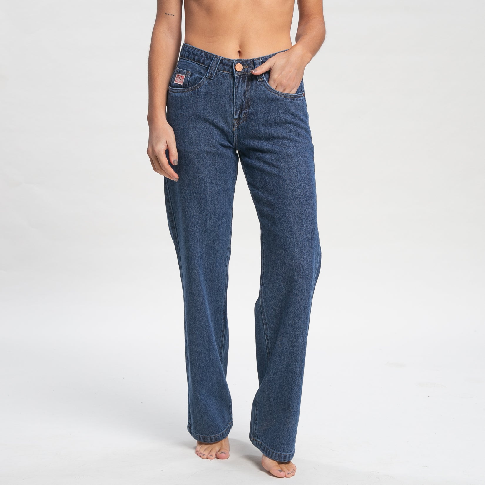 Jean Rusty Lucky Straight Low Rise Jean Ld Blue