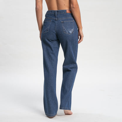 Jean Rusty Lucky Straight Low Rise Jean Ld Blue