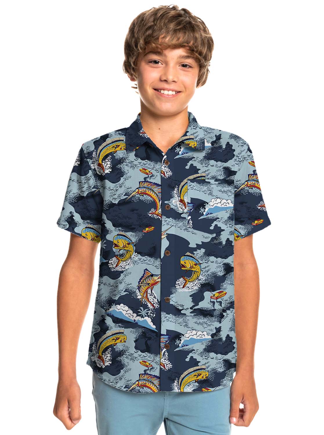 Camisa Mc Mahi Fish Jr Multi