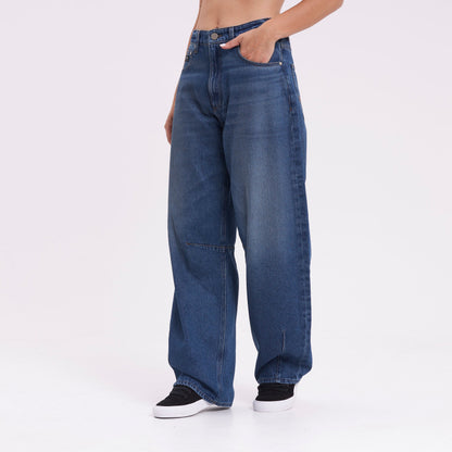 Jean Mercy Baggy Mid Rise Middy Blue