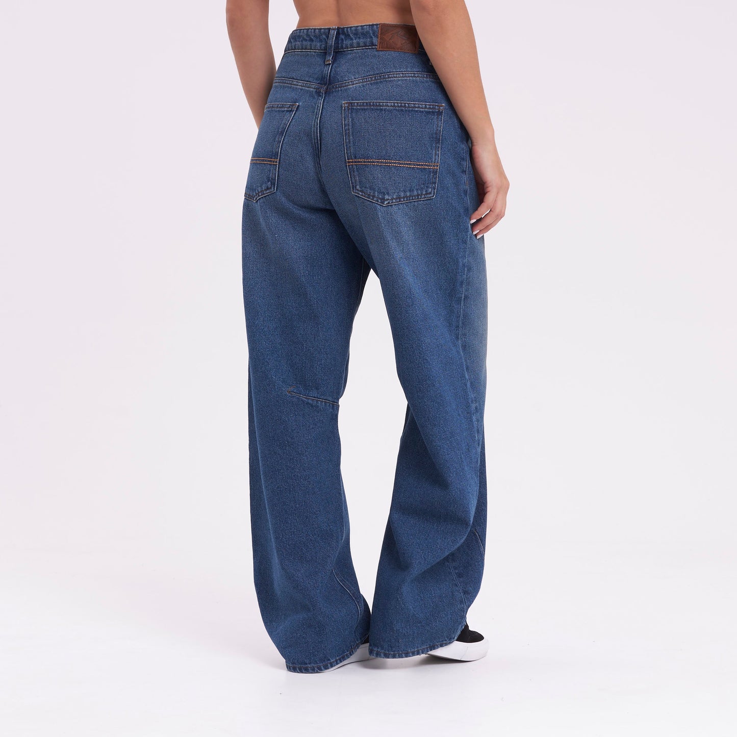 Jean Mercy Baggy Mid Rise Middy Blue