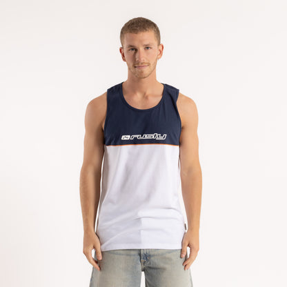 Musculosa Infinity White/Navy Blue