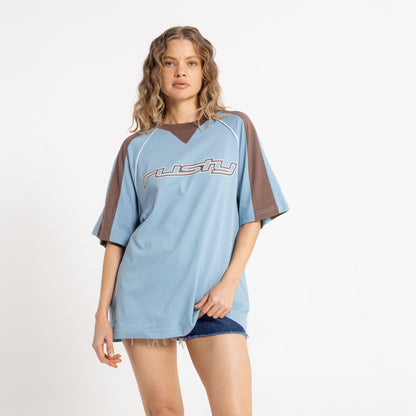 Remera Naples Contrast Oversize Sports Glacier Lake