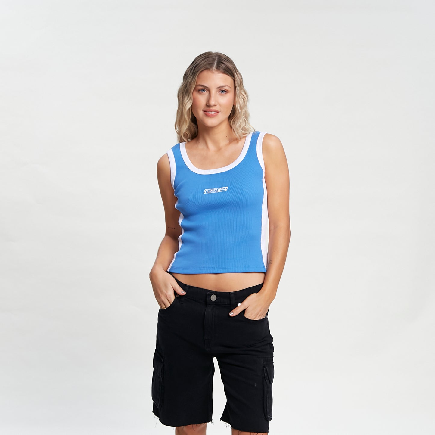 Musculosa Nineties Skimmer Tank Ld Yonder Blue