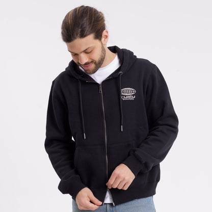 Campera Canguro One Logo Zip Black